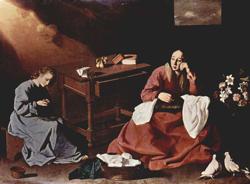 Francisco de Zurbaran Christ and the Virgin in the House at Nazareth, France oil painting art